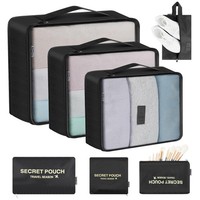 Reise Organizer Set Koffer PackwüRfel Urlaub Kleidung Schuhbeutel 7 Teilig