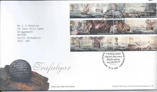 GB QEII 2005 Battle of Trafalgar First Day Cover Tallents House Postmark