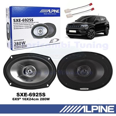 Lautsprecher Koaxial ALPINE SXE-6925S 6x9 '' 16x24 280W Vorne für Jeep Compass