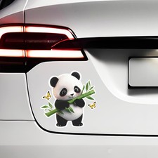 Panda Bamboo Butterfly Vinyl Sticker for Car Laptop Skateboard Luggage