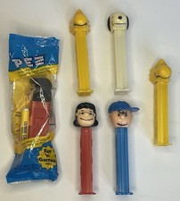 Lot of 6 Peanuts Pez Dispensers Used condition Snoopy Charlie Brown Woodstock