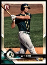 Matt Olson 2018 Bowman #16 Oakland Athletics MLB READ FREE SHIPPING AutographDen