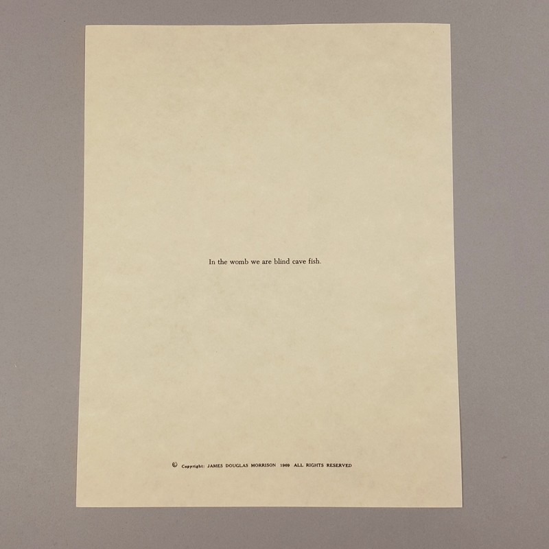 Image 4 of The Doors Movie Production Used Jim Morrison Poem "Womb" Val Kilmer Prop