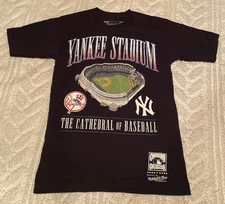 New York Yankees Stadium Shirt Mens Small Mitchell Ness Cooperstown Collection