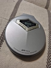 Audiovox Portable CD Player Model CE144 Gray Silver Tested Works Retro