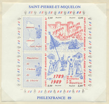 St Pierre and Miquelon Stamp Scott #517, MNH, 1989 Philexfrance Souvenir Sheet