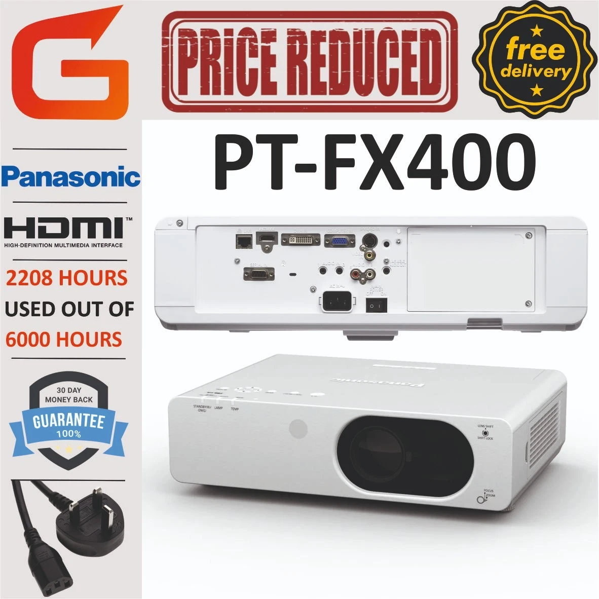 Vidéoprojecteur Panasonic PT-AE2000 – Excellent État – Lampe 1734h – Avec Télécommande
