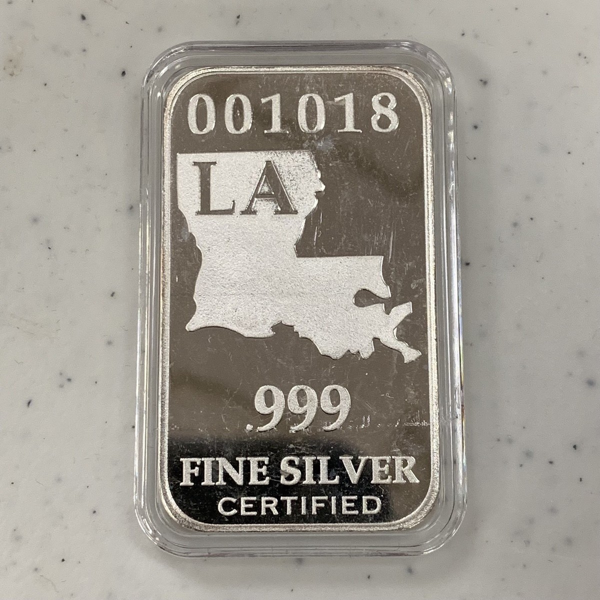 U.S. State Silver Bar, LA, Louisiana, 1Full Troy oz .999 Silver | eBay U.S. State Silver Bar, LA, Louisiana, 1Full Troy oz .999 Silver | eBay
