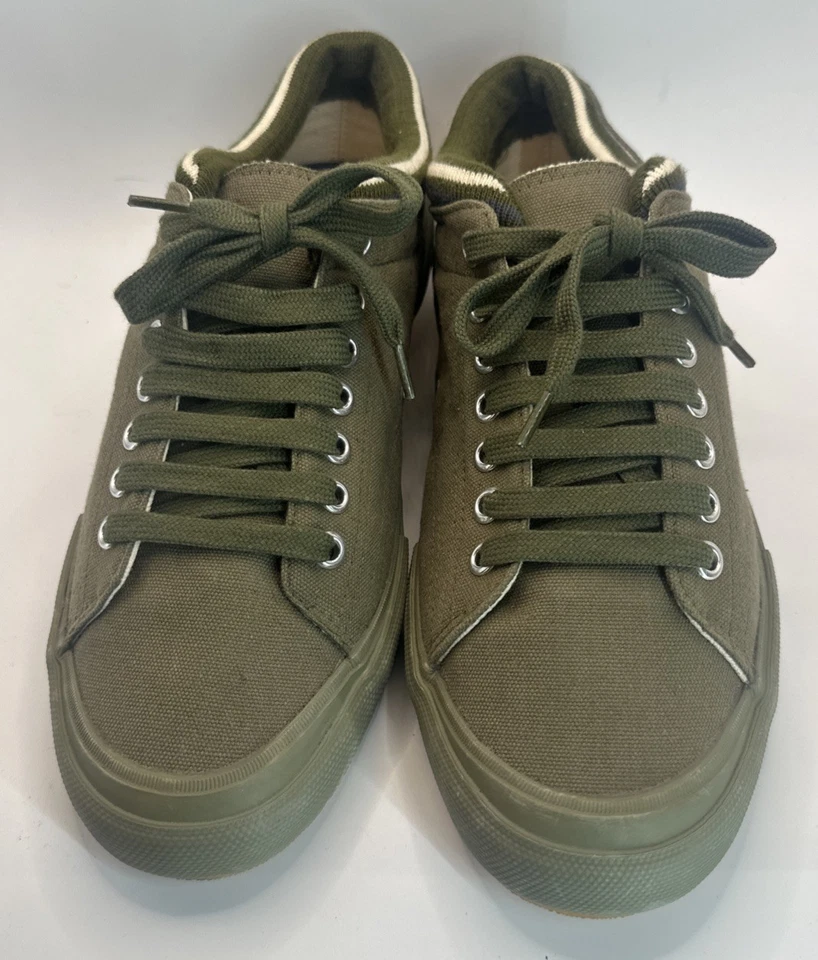 Кроссовки мужские Fred Perry B919 холщовые с наконечником манжеты размер 9 Cloud 385 оливковые - Изображение 2 из 4