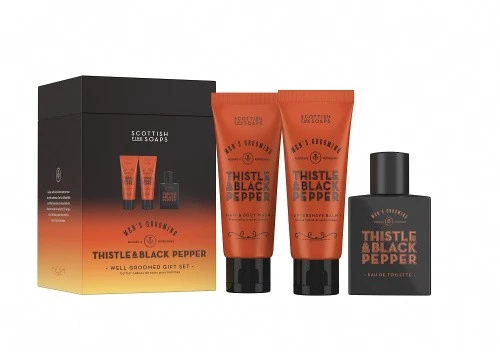 Scottish Fine Soaps Pflegendes Geschenkset Thistle & Black Pepper 3-teilig