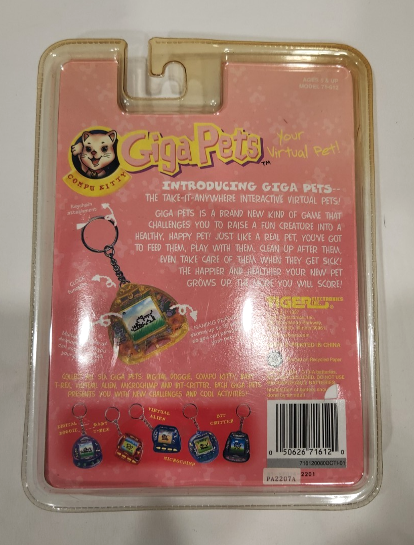 Tiger Electronics Giga Pets Compu Kitty Virtual Pet - 71-612 for