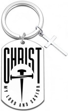 Christian Keychains Cross Keychain for Women Religious Gift for Men Baptism Chri