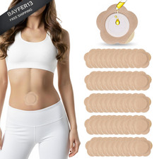 Castor Oil Patches for Belly Button 50PCS 2.75 x 2.75in Pack of 50 , Beige