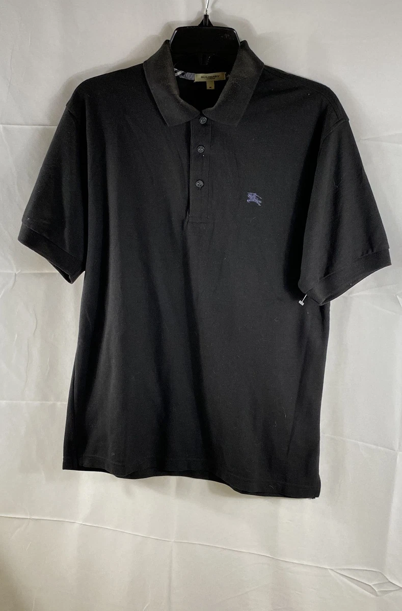 トップス Burberry london black nova poloshirt dl Burberry London Polo Shirt Mens L Nova Check Cotton Pique Classic