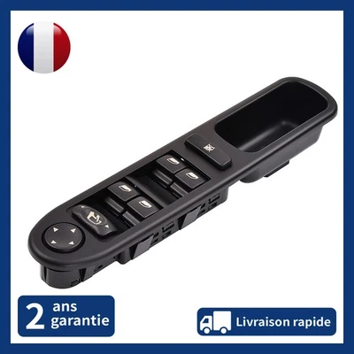 BOUTON COMMANDE LEVE VITRE AVANT GAUCHE POUR PEUGEOT 307 6554.KT - Photo 1/4