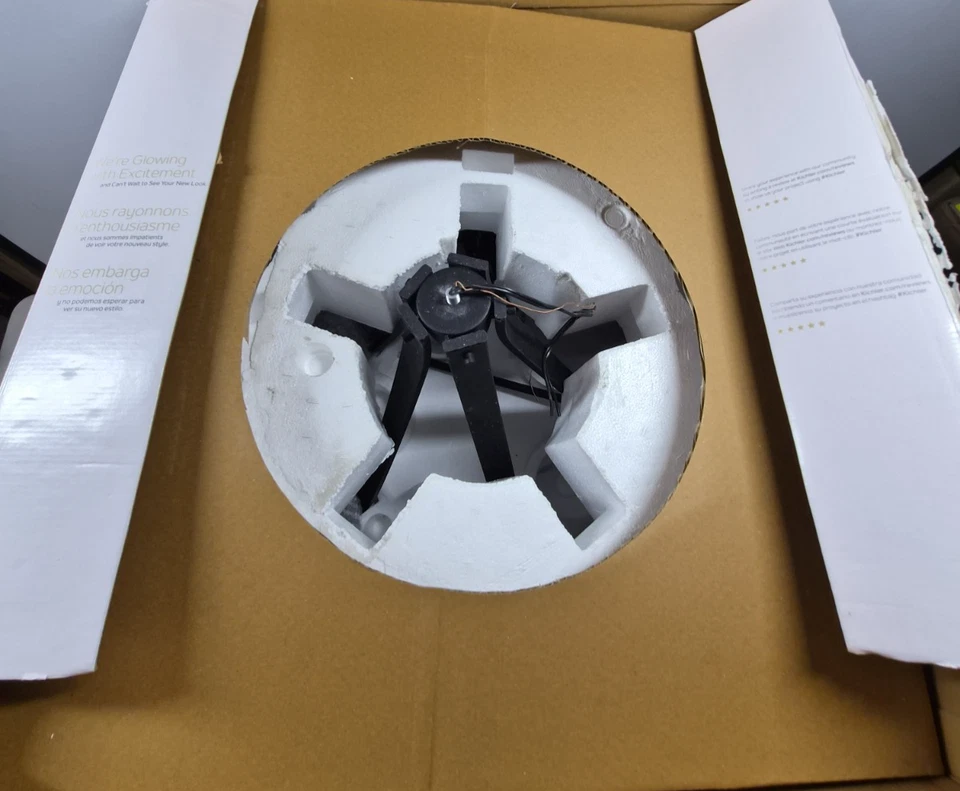 Kichler Lighting Barrington 5 Light Distressed Black and Wood Rustic Please Read - Image 3 of 4