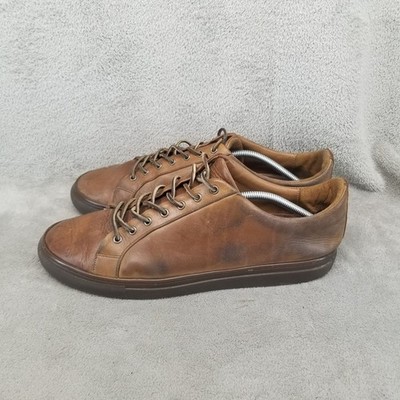 Thursday Shoes Mens Size 13 Brown Leather Lace Up Sneakers *Read*