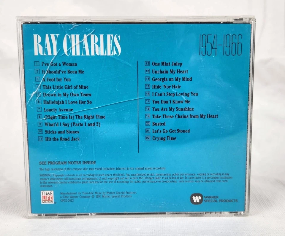 Rhythm & Blues - Ray Charles 1954-1966 (CD, 1991, Warner Special Products) - Image 2 of 4