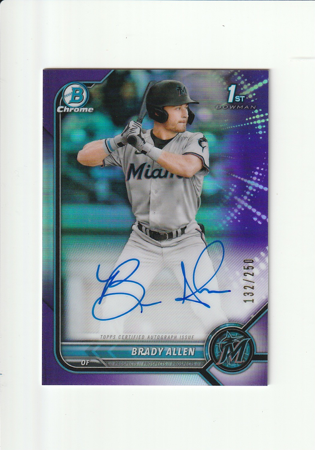 2022 Bowman - Chrome Prospect Auto Purple Refractor #CPA-BAL Brady Allen /250
