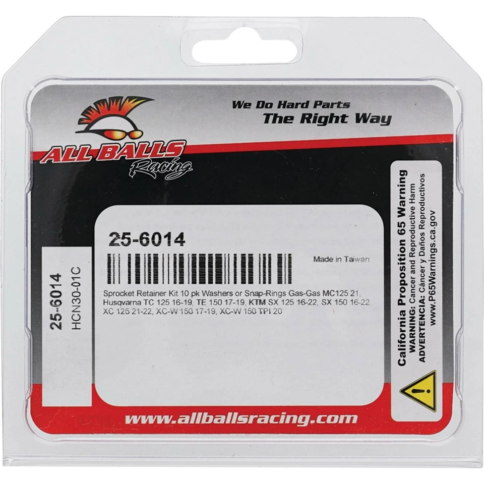 All Balls Countershaft Washer 10 pack (25-6014) for KTM SX 125 16-18 0471250200 - Image 4 of 4