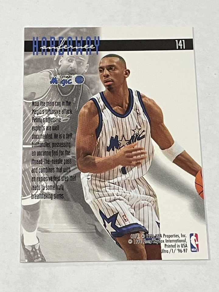 1996-97 Ultra Basketball #141 - Anfernee Hardaway - Orlando Magic - Image 2 of 2