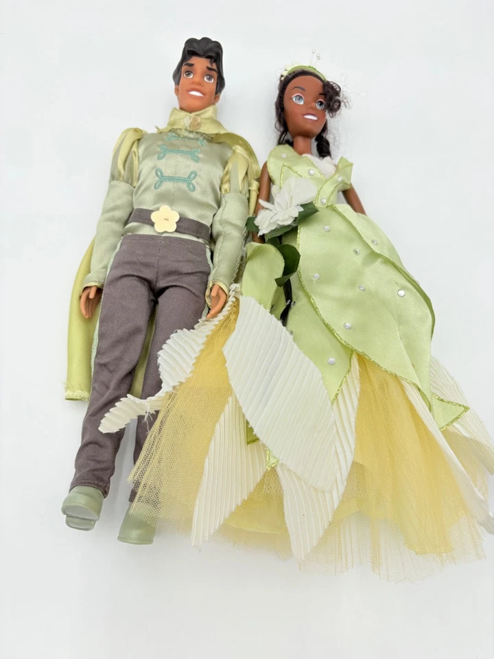 Disney Princess and the Frog Doll Set Prince Naveen Princess Tiana Green Set - Image 4 of 4