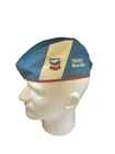 BLUE CHEVRON PARAPET MOTOR OILS Vintage Gas Jockey Oil Station Cloth Hat Cap ac