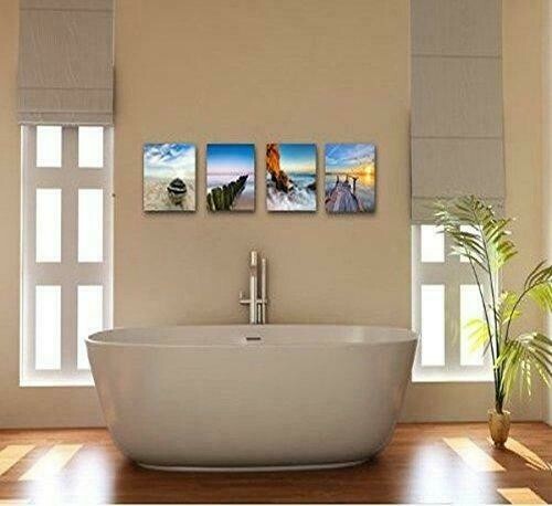 Wieco Art - Seaview Modern Seascape Giclee Canvas Prints Artwork Contemporary - Picture 5 of 8