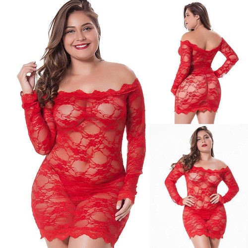 Women Sexy Lingerie Dress Lace Babydoll G-String Underwear Nightwear Plus Size - Picture 2 of 23