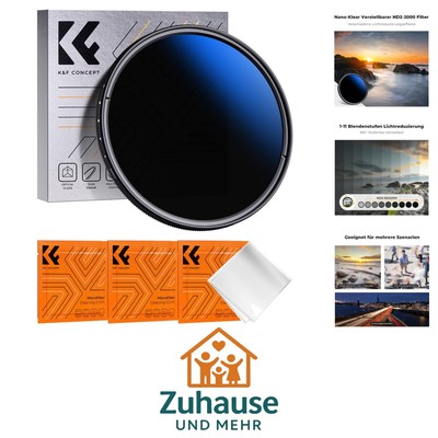 Nano K-Serie ND Filter 55mm Variabler Graufilter ND2-ND2000 1-11 Blendenstufen