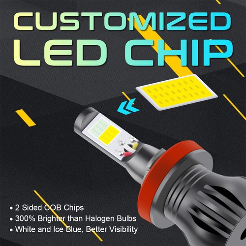 2x Dual Color Switchback Strobe H8/H11/H16 LED Fog Light for Honda Odyssey 05-20 - Picture 3 of 9