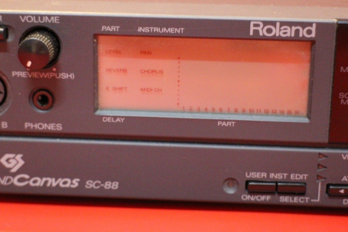 USED Roland SC-88 sc 88 Sound Canvas Module Synth Rack U1566