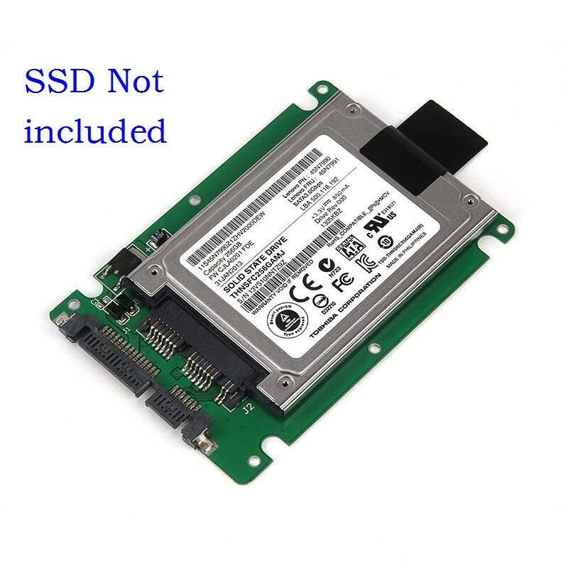 1,8" Micro SATA SSD HDD auf 2,5" SATA Adapter Konverter Karte mit 7mm Dicke - Bild 3 von 4
