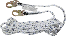 IRONWEAR 2979-50 WHITE/BLUE PREMIUM POLYESTER BLEND VERTICAL LIFELINE WITH 50 FT