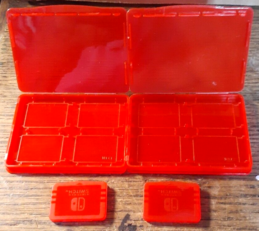 2 Red Nintendo Switch Case Only Official For 4 Switch Games-image