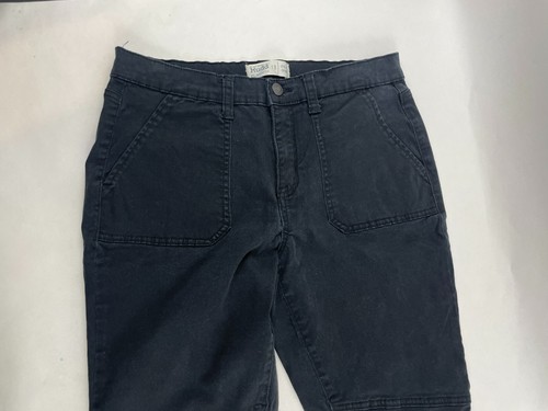 Mudd Jeans Junior Size 13 Black Denim Mid Rise Ankle Zip Utility Skinny Stretch - Picture 3 of 10