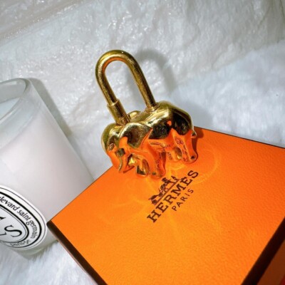 HERMES Cadena Elephant Charm Bag Padlock 1997 Limited Edition GP