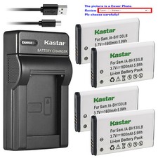 Kastar Battery Slim USB Charger for IA-BH130LB Samsung HMX-W300 HMX-W300HD