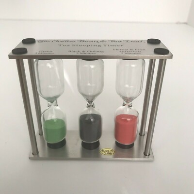Tea Steep Timer The Coffee Bean & Tea Leaf Green Black Herbal Stainless Steel