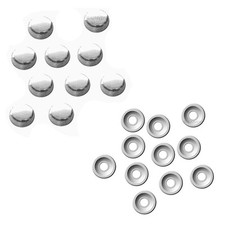 8 Chrome Fasteners Caps License Platetag Frame Auto Car Truck Screw Covers