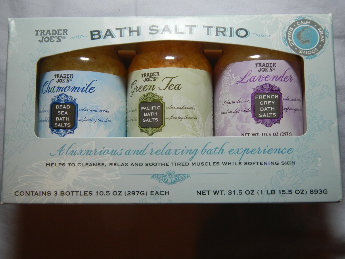 Trader Joe's Bath Salt Trio - Lavender, Green Tea, Chamomile
