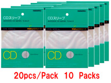 Nagaoka TS-561/3 Anti-Static Inner CD Sleeves 20 sheets 10packs Total 200 Sheets