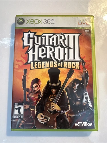 Guitar Hero 3 III Legends of Rock (Microsoft Xbox 360, 2007) CIB W/ Manual
