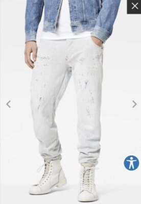G-Star Raw Men's Arc 3D Tapered Jeans Light Aged Vintage Restored 144 New