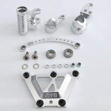 GTB CNC Alluminio Steering System Braccio & Piastra Telaio Superiore per Losi 5ive T Part