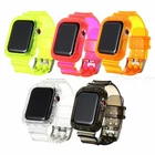Silicone TPU Sport Watch Band Strap For Apple Watch 9 8 7 6 5 4 iwatch SE 3 2 1