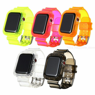 Silicone TPU Sport Watch Band Strap For Apple Watch 9 8 7 6 5 4 iwatch SE 3 2 1