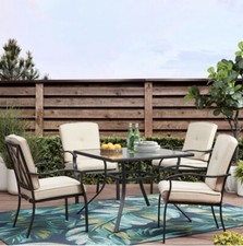 Mainstays Belden Park 5-Piece Dining Set Beige Outdoor Patio Set