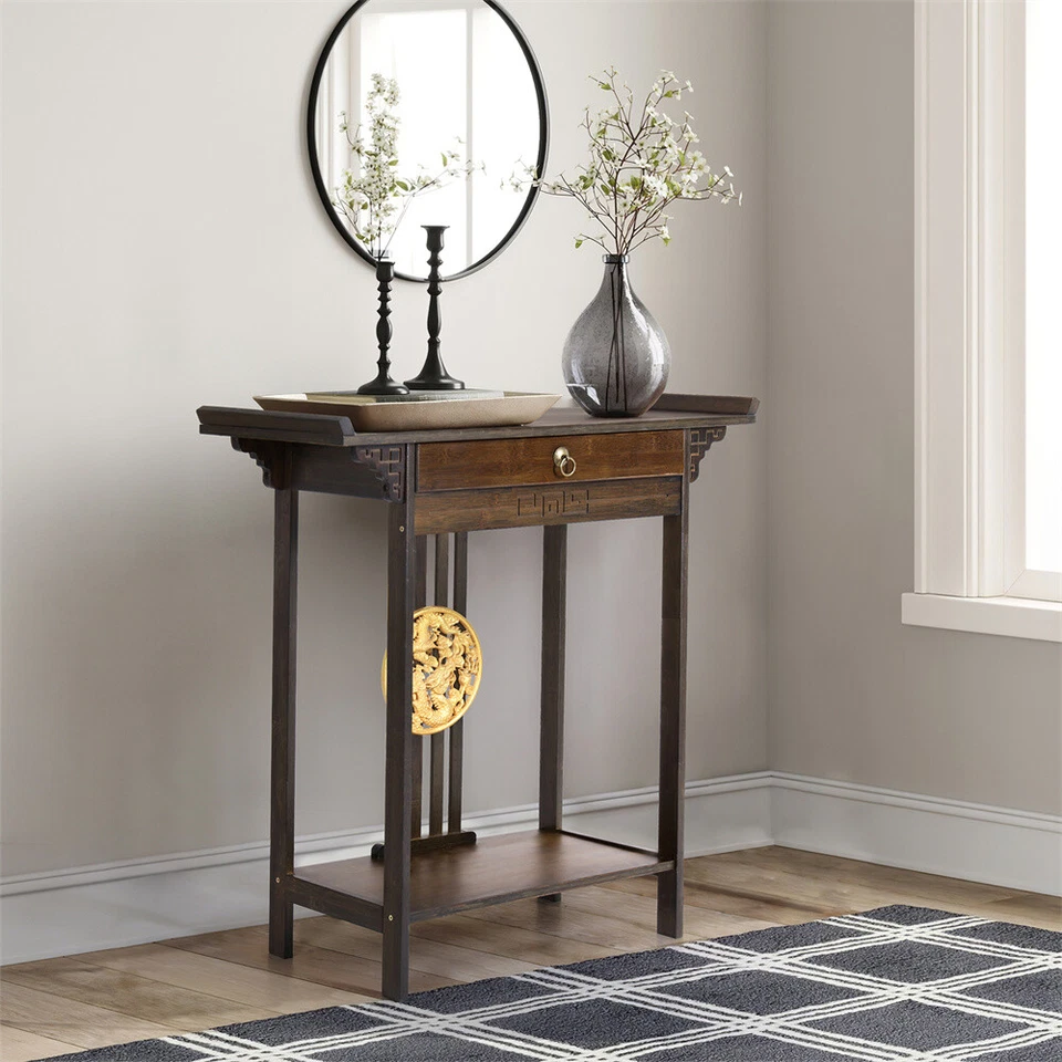 Chinese Style Console Table Side Table For Hallway Entryway Foyer Living Room - Image 3 of 4