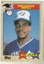 FREE SHIPPING-MINT-1987 Topps All Star George Bell Toronto Blue Jays 612